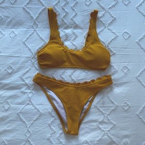 mustard yellow Cupshe bikini